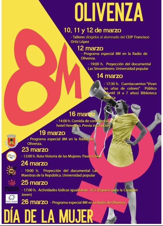 La conmemoración del Día de la Mujer incluye actividades reivindicativas y culturales