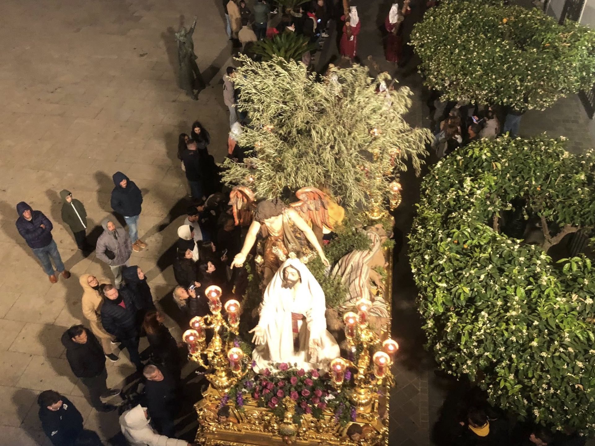 Jesús Orando en el Huerto estrenó nuevos faldones el martes Santo