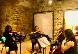 Los cuartetos Da Capo y Kairós actuaron en el Meegs.