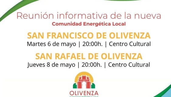 San Francisco y San Rafael acogerán las nuevas reuniones sobre la Comunidad Energética Local