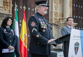 El exsubinspector Márquez en el acto de Coria.