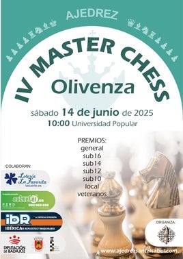 Más de 70 jugadores disputarán en Olivenza el IV Torneo Master Chess