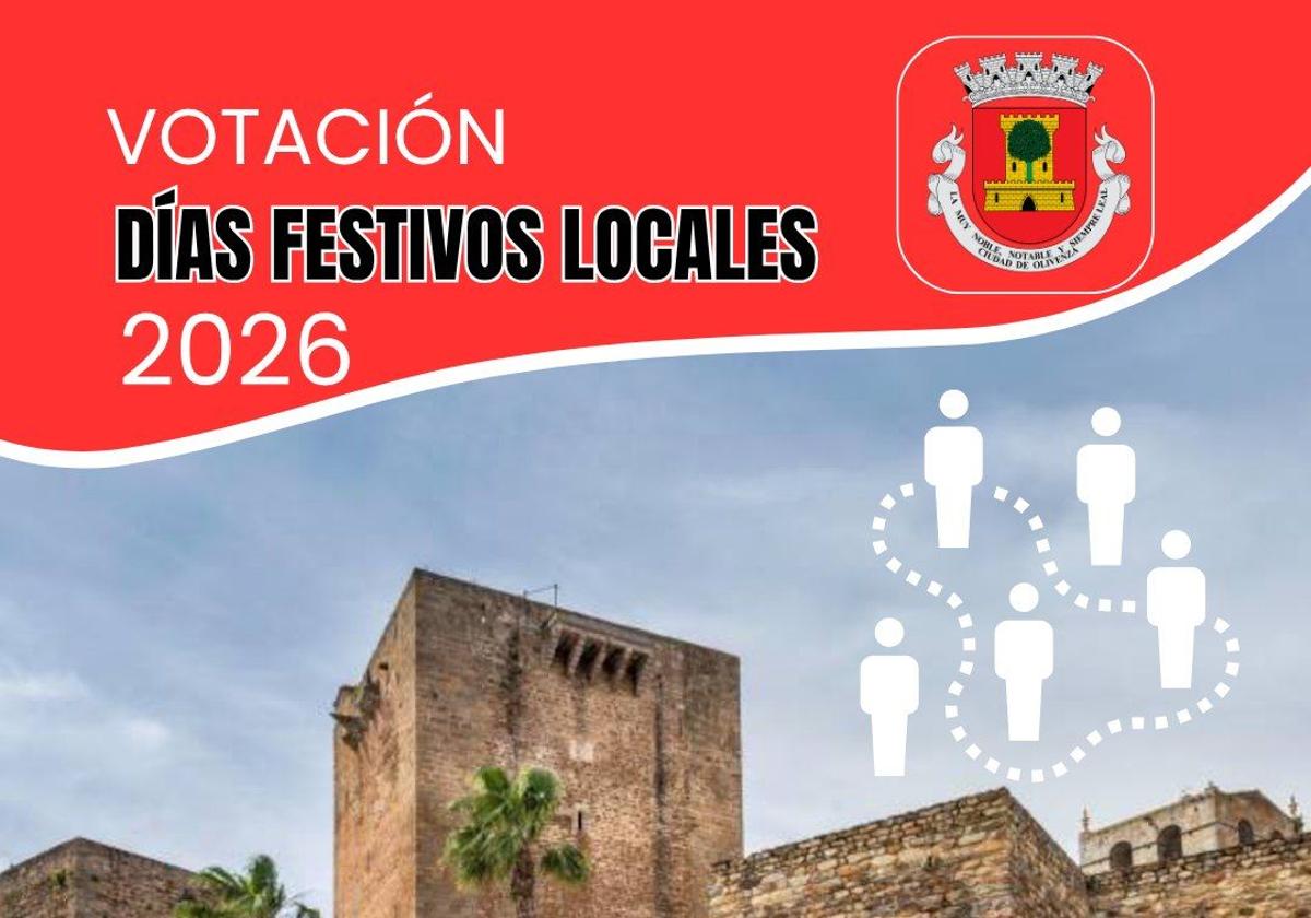 El Ayuntamiento de Olivenza abre la votación para elegir los festivos locales de 2026