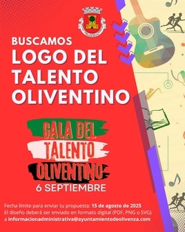 Convocado un concurso para diseñar el logo de la Gala del Talento Oliventino