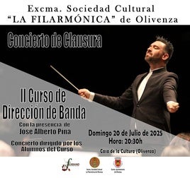 La Casa de la Cultura acogerá el Concierto de Clausura del II Curso de Dirección de Banda