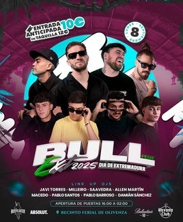 Ocho DJs pincharán en el Festival Joven 'Bull Fest 2025'
