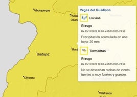 La ciudad estará en alerta amarilla por lluvias y tormentas con granizo que podrían tener rachas fuertes de viento