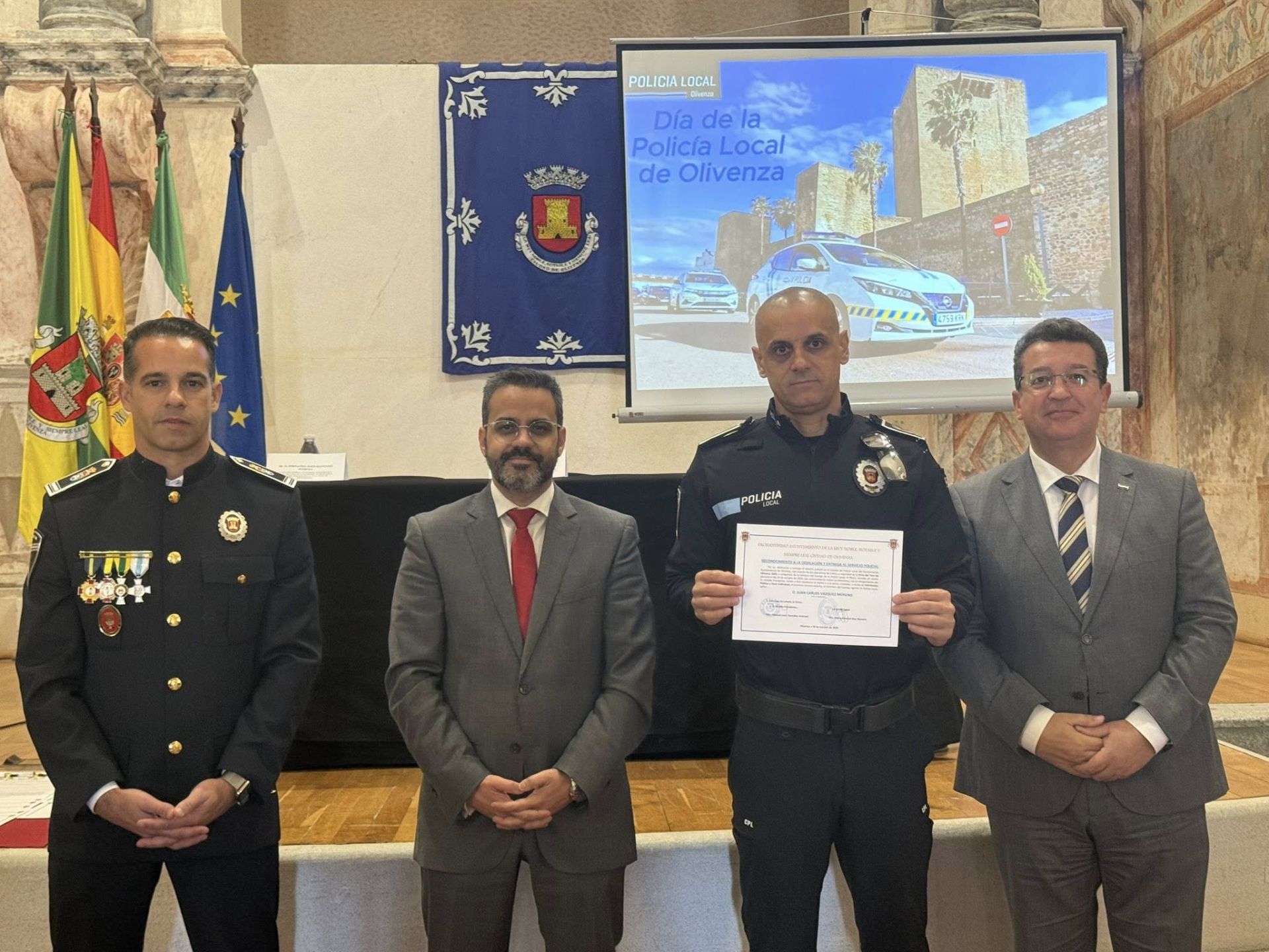 Entregadas 33 distinciones en la conmemoración del V Día de la Policía Local de Olivenza