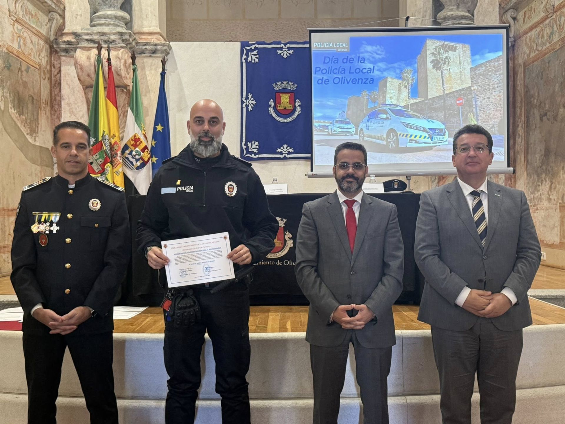 Entregadas 33 distinciones en la conmemoración del V Día de la Policía Local de Olivenza