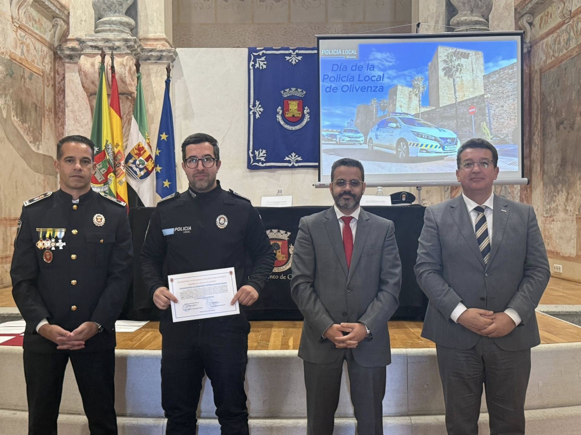 Entregadas 33 distinciones en la conmemoración del V Día de la Policía Local de Olivenza