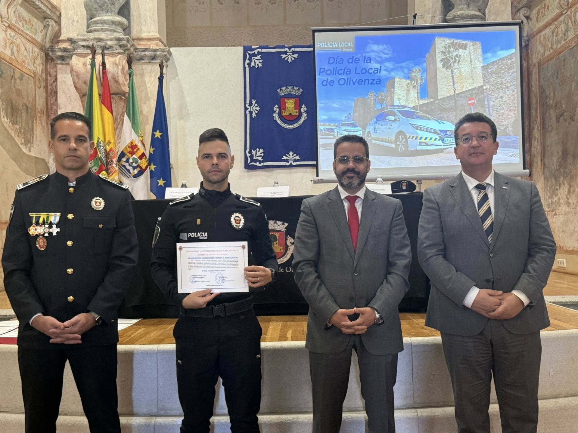 Entregadas 33 distinciones en la conmemoración del V Día de la Policía Local de Olivenza