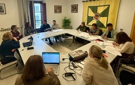 Un momento de la reunión mantenida.