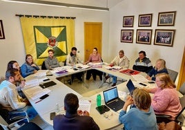 Un momento de la reunión mantenida.