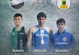 Tres representantes del Club de Atletismo de Olivenza competirán en Córdoba.