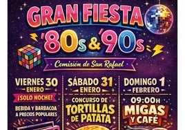 San Rafael se llena de nostalgia con una fiesta dedicada a los años 80 y 90