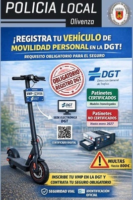 La Policía local insta a registrar en la DGT los vehículos de movilidad personal