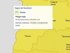 Activada la alerta amarilla por lluvia y vientos con rachas de hasta 70 kilómetros hora
