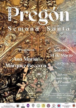 Ana María Márquez proclamará el Pregón de la Semana Santa