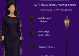 La procesión del Santo Entierro, por primera vez, será acompañada por hermanas ataviadas con mantilla