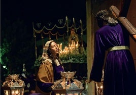 Paso de la Cofradia Jesús Nazareno 'los Obreros' y la Santísima Virgen de los Dolores de Olivenza.