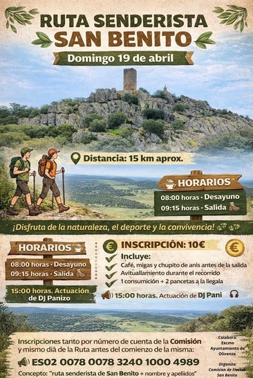 San Benito acoge una ruta senderista con actividades para toda la jornada