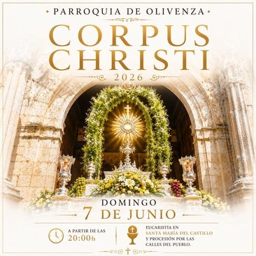 Olivenza celebrará el Corpus Christi con la tradicional procesión por sus calles engalanadas