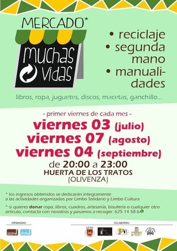 El mercadillo solidario 'Muchas Vidas' regresa con objetos de segunda mano y artesanía