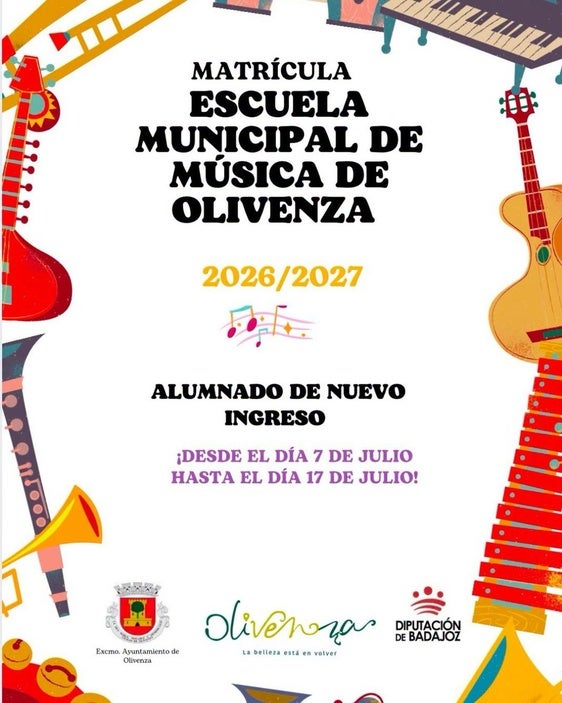 La Escuela Municipal de Música abre el plazo de matrícula para el alumnado de nuevo ingreso