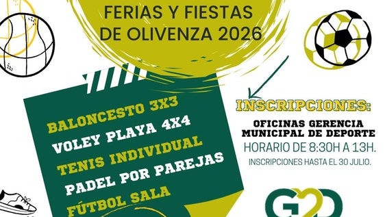Abiertas las inscripciones para los Torneos Deportivos de las Ferias y Fiestas