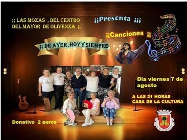 El Centro del Mayor presenta el espectáculo 'Canciones de Ayer, Hoy y Siempre'