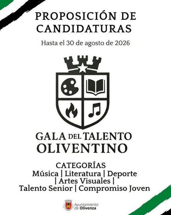 La ciudad busca candidaturas para la III Gala del Talento Oliventino