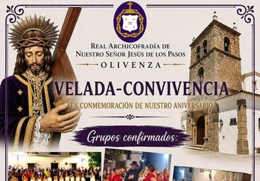 La Cofradía Nuestro Señor de los Pasos realizará la III Velada-Convivencia por el 447.º aniversario