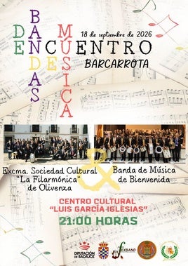 La Filarmónica de Olivenza participa este viernes en el Encuentro de Bandas de Barcarrota