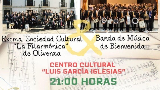 La Filarmónica de Olivenza participa este viernes en el Encuentro de Bandas de Barcarrota