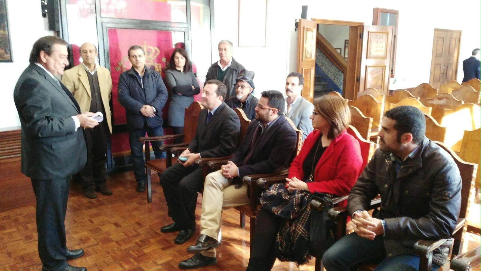 Visita de la delegación oliventina a Belmonte. 