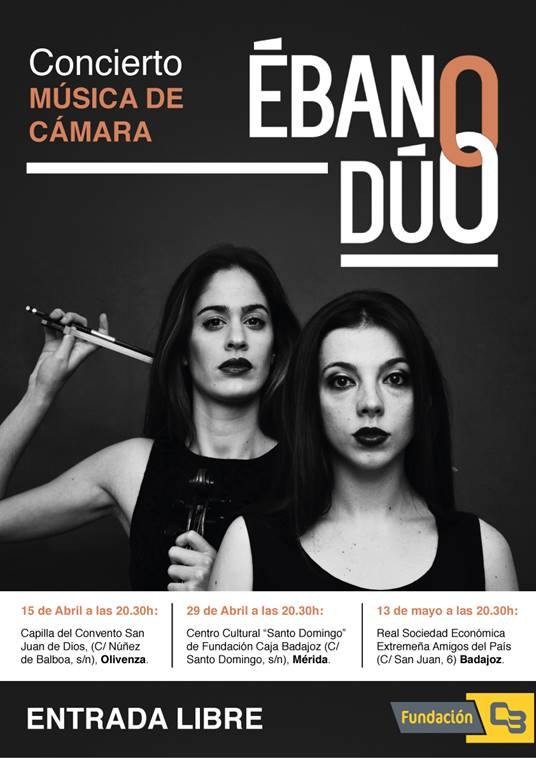 Nueva cita de la agenda cultural FCB en Olivenza con el concierto de Ébano Dúo