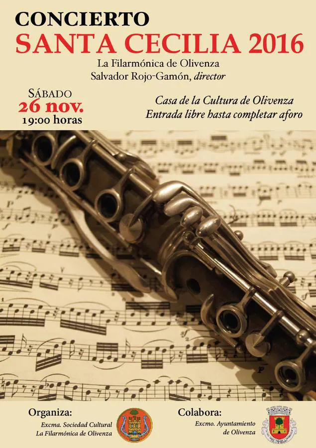 Bienvenidas, honores y estreno en el Concierto de Santa Cecilia de La Filarmónica
