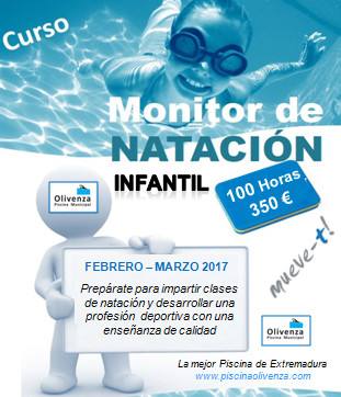 La Piscina Climatizada oferta un curso de monitor de natación infantil