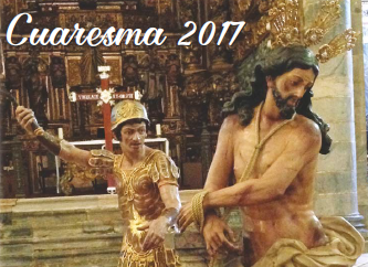 Detalle del cartel de la Cuaresma 2017 elaborado por la Parroquia y la Junta de Hermandades y Cofradías de Olivenza. 