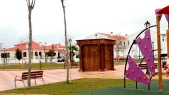 Quiosco del parque Adolfo Suárez, en Olivenza. 