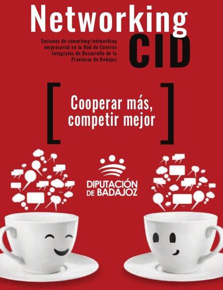 Cartel del NetworkingCID que se llevará a cabo en Olivenza. 