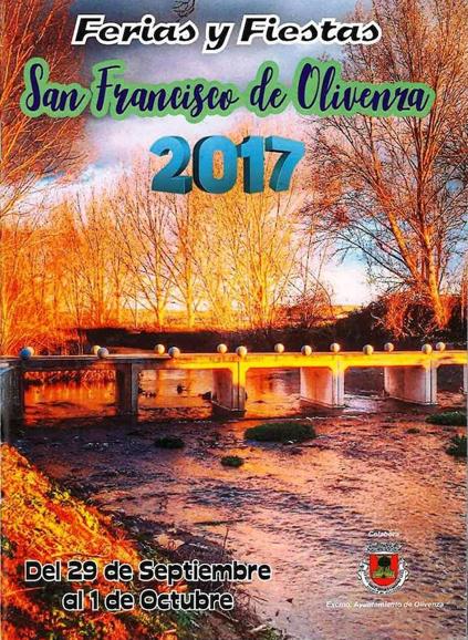 Cartel de las Ferias y Fiestas de San Francisco de Olivenza 2017. 
