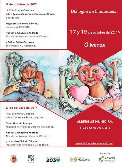 La Economía Verde y la Cultura de la Paz centran los ‘Diálogos de Ciudadanía’ en Olivenza