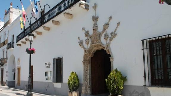 Fachada del ayutamiento de Olivenza. 