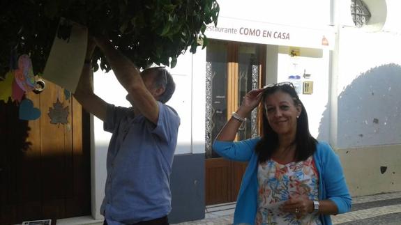 El director del Museo de Olivenza participó en la actividad. 