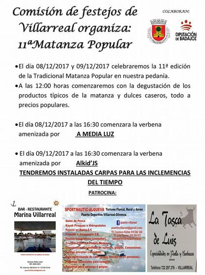 Cartel de la matanza popular de este año. 