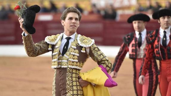 Ginés Marín, durante la Feria Taurina de Olivenza 2018. J.V. ARNELAS