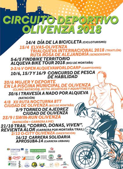 Cartel del Circuito Deportivo de Olivenza. 