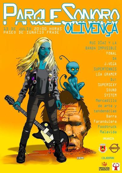 Cartel del evento, obra del artista local Daniel Darío. 