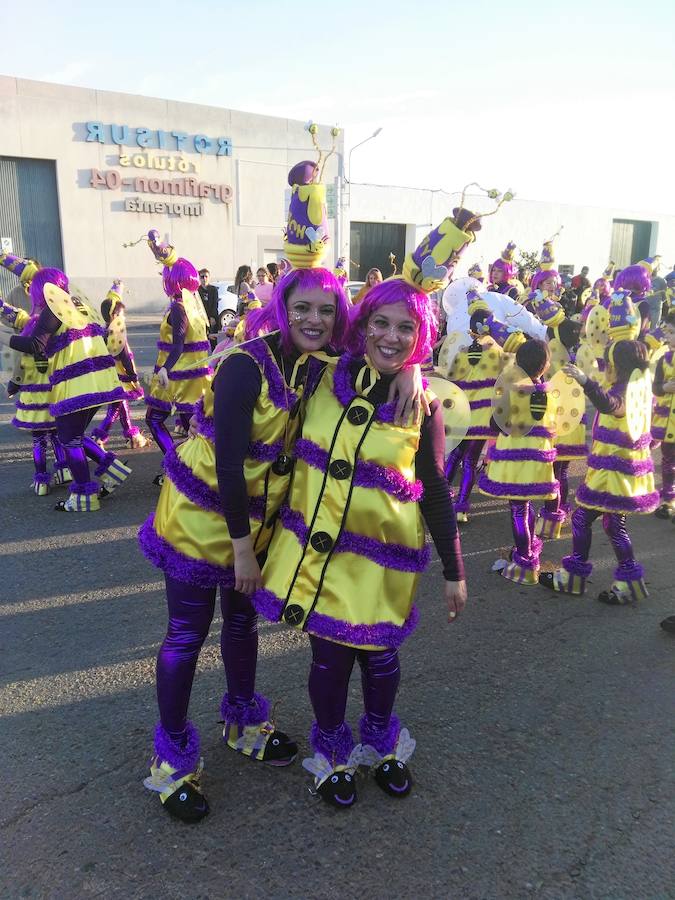 Con una tarde verdaderamente primaveral y de forma puntual se celebró ayer, sábado 2 de marzo, el Desfile de Comparsas en Puebla de la Calzada con gran afluencia de público de la localidad y de pueblos de la comarca para disfrutar con las ingeniosas propuestas ideadas por los carnavaleros de las comparsas, grupos y personas independientes disfrazadas.Una vez finalizado el recorrido en la Plaza de España se procedió a una exhibición de las coreografías de los dos buques insignia del carnaval poblanchino; La Kochera y Vas Como Quieres y finalmente se celebró el concurso con el siguiente resultado:Mejor disfraz individual: Frank de la JunglaMejor disfraz por parejas: Las MonjasMejor grupo pequeño: Los MasaisLos grupos premiados han resultado ser:1. PREMIO: Los amiguitos2. PREMIO: Las Fantásticas3. PREMIO: Había Una Vez4. PREMIO: La Legión al Cielo5. PREMIO: Los Leles